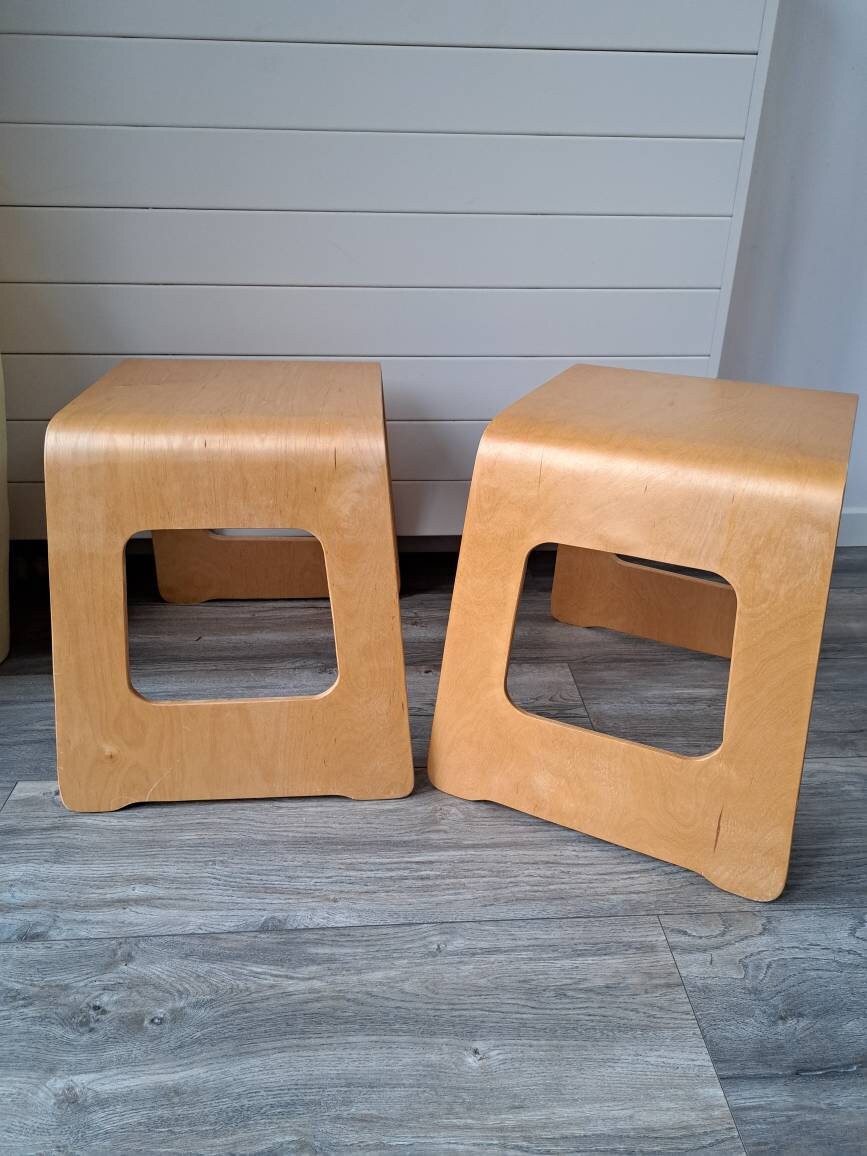 Ikea Benjamin Plywood Stool Etsy