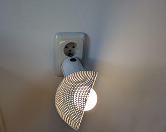 Vintage POSTMODERN design white large wall lamp from the 80s