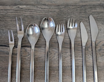 Vintage Modernist style ROSENTHAL GRACE cutlery parts, design by Helmut Adler for Amboss of the 70/80s