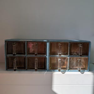 Vintage MID CENTURY design heavy wooden and glass spices cabinet from the 70s found in Denmark