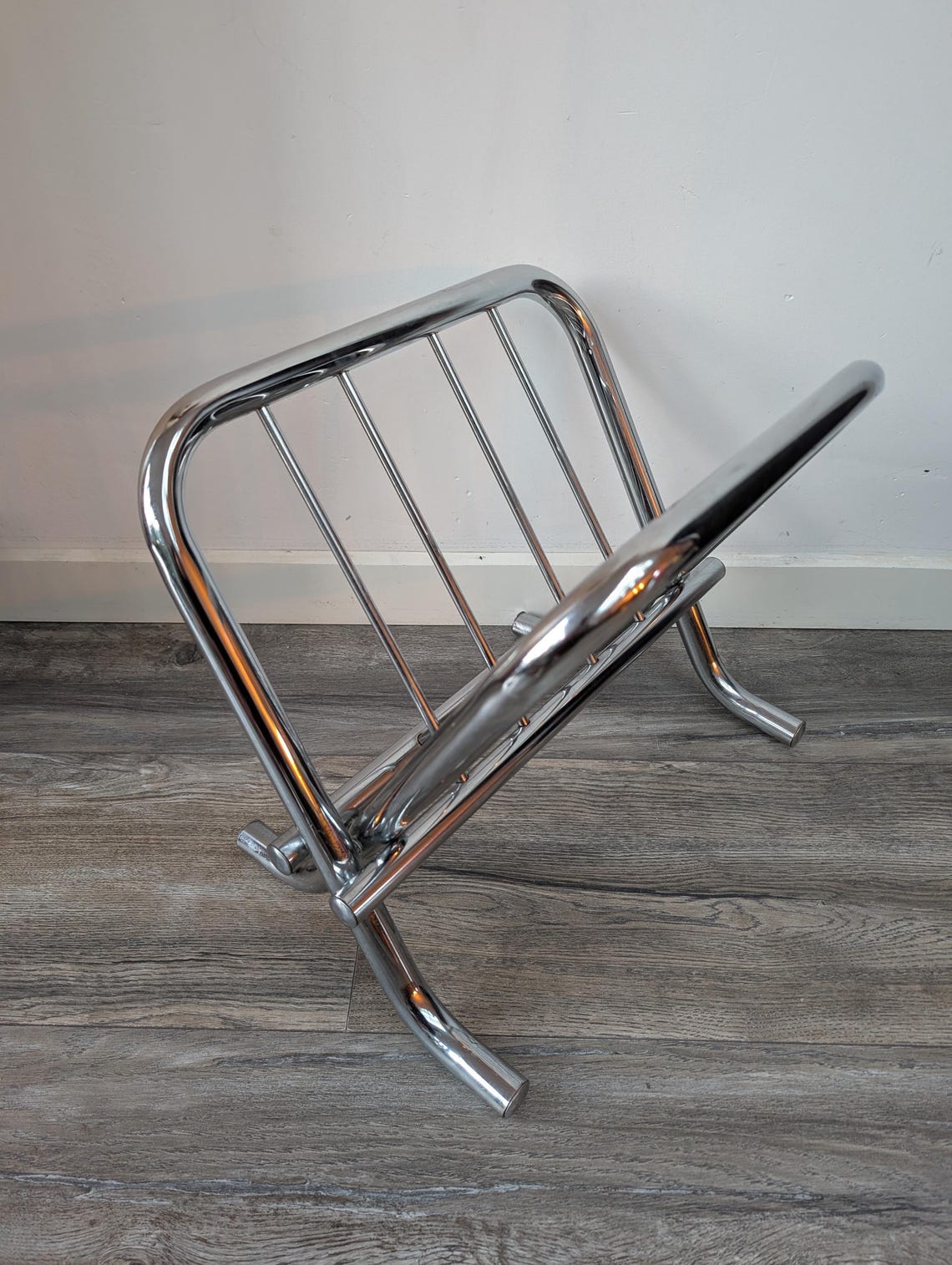 Zack Magazine Rack Vintage BAUHAUS Style ZACK DESIGN Metal Frame Magazine Holder From the ...