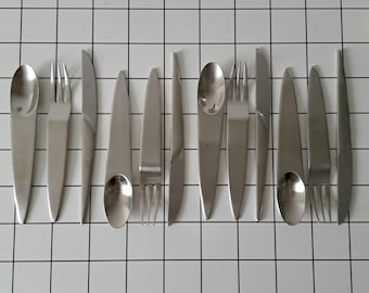RARE Modernist style GENSE APPETIZE lunch/dessert flatware set design by Nedda El-Asmar