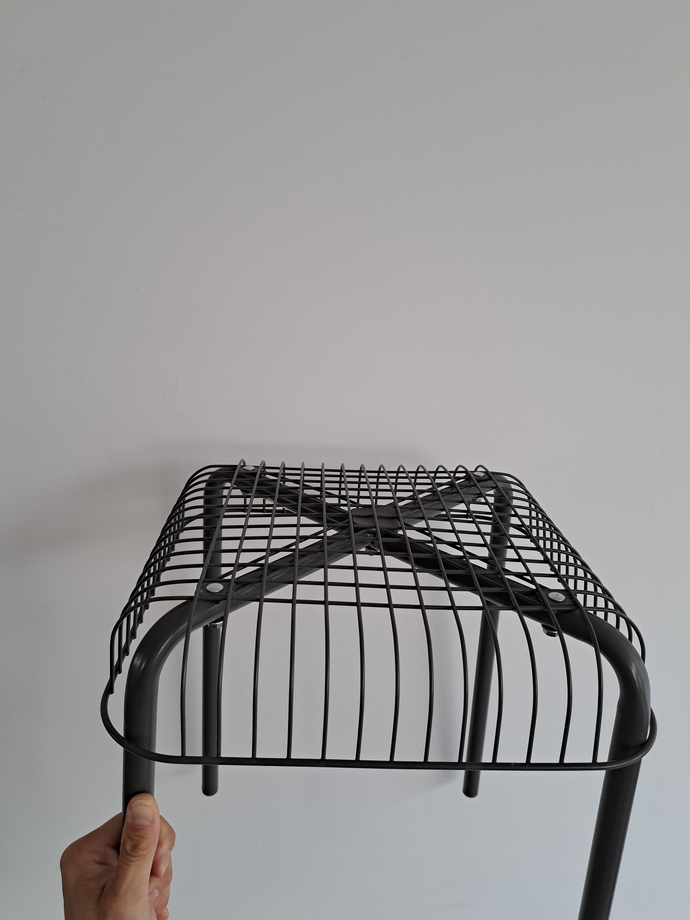 Retro IKEA VÄSTERÖN in Rare Gray Color Metal Wire Stool - Etsy