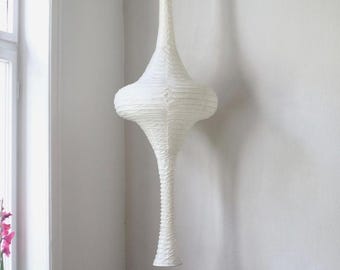 Pantalla de lámpara de papel IKEA SNABEL de estilo modernista vintage de los años 90, sin usar.