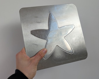 Vintage MODERNIST design IKEA 2 in 1 metal star shaped coaster from the 90s