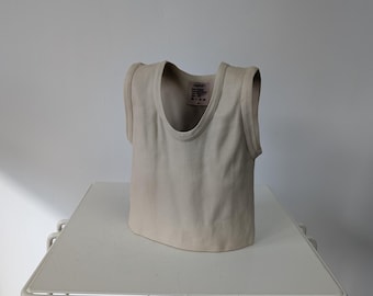 Vintage POP ART style ceramic tank top/tshirt vase design by Michael HARVEY from the 80/90s