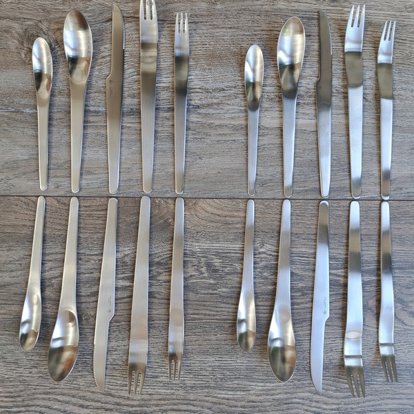 Modernist style GEORG JENSEN design by Arne Jacobsen cutlery set