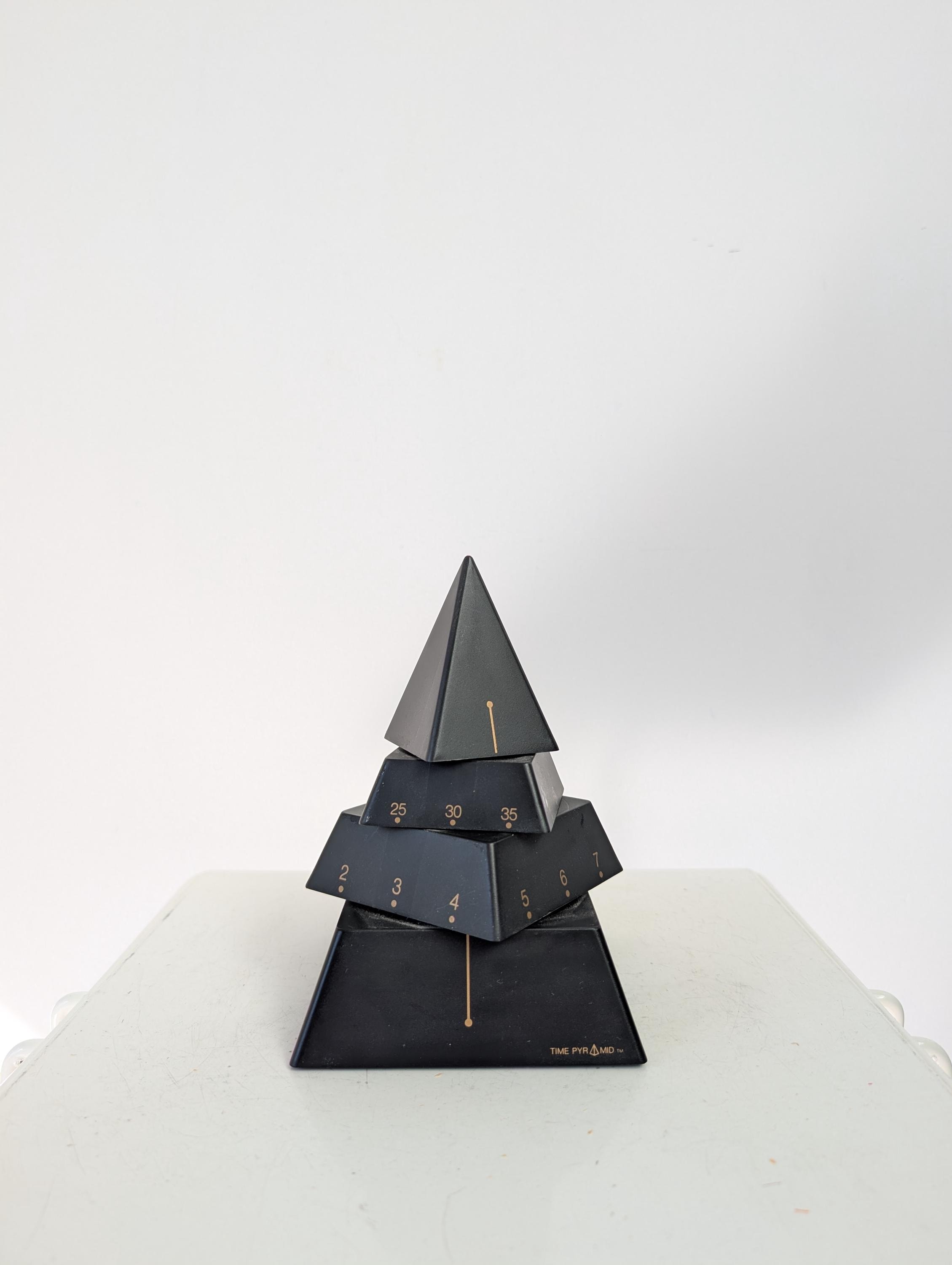 Vintage POSTMODERN Style Rotating TIME PYRAMID 4d Design Table