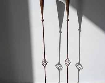 set of 2 Vintage BRUTALIST style table/floor candle scones from the 70/80s in the style of Pieter Spruyt