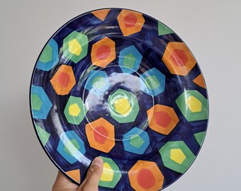 Vintage Memphis style IKEA PROTEST large centerpiece/bowl design by Asa Gray from the 90s