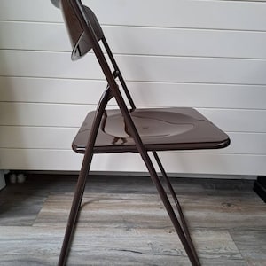 Vintage IKEA TED folding chair in retro brown color, design by Niels Gammelgaard from the 70/80s