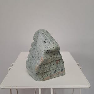 Vintage ABSTRACT handcarved soapstone sculpture object from the 70/80s