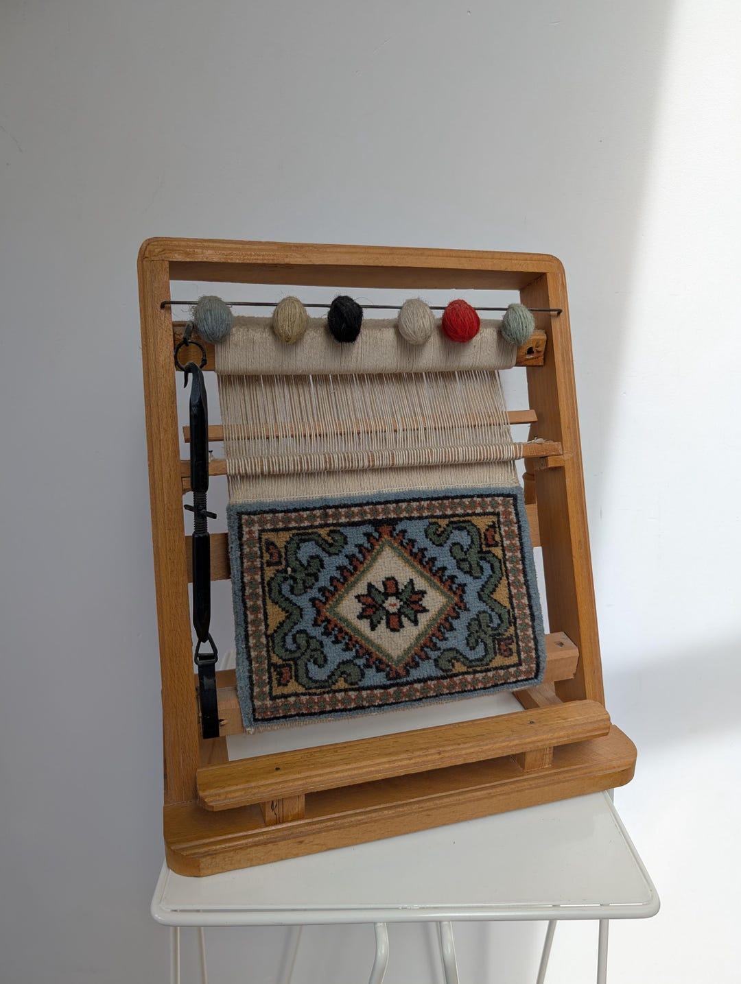 Mini Rug Weaver Vintage Turkish Table Top Mini Carpet Weaver Display From the 80s - Etsy