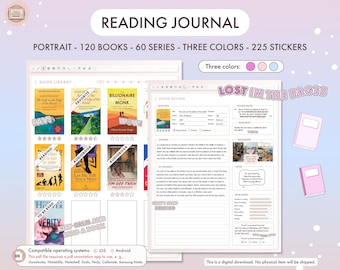 Digital Reading + Book Review Journal, Portrait, iOS & Android