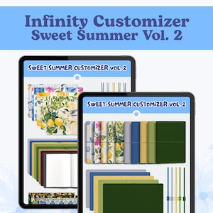 Infinity Sweet Summer Vol. 2 Digital Journal Customizer, Digital Stickers (PNG, GoodNotes, Noteful)