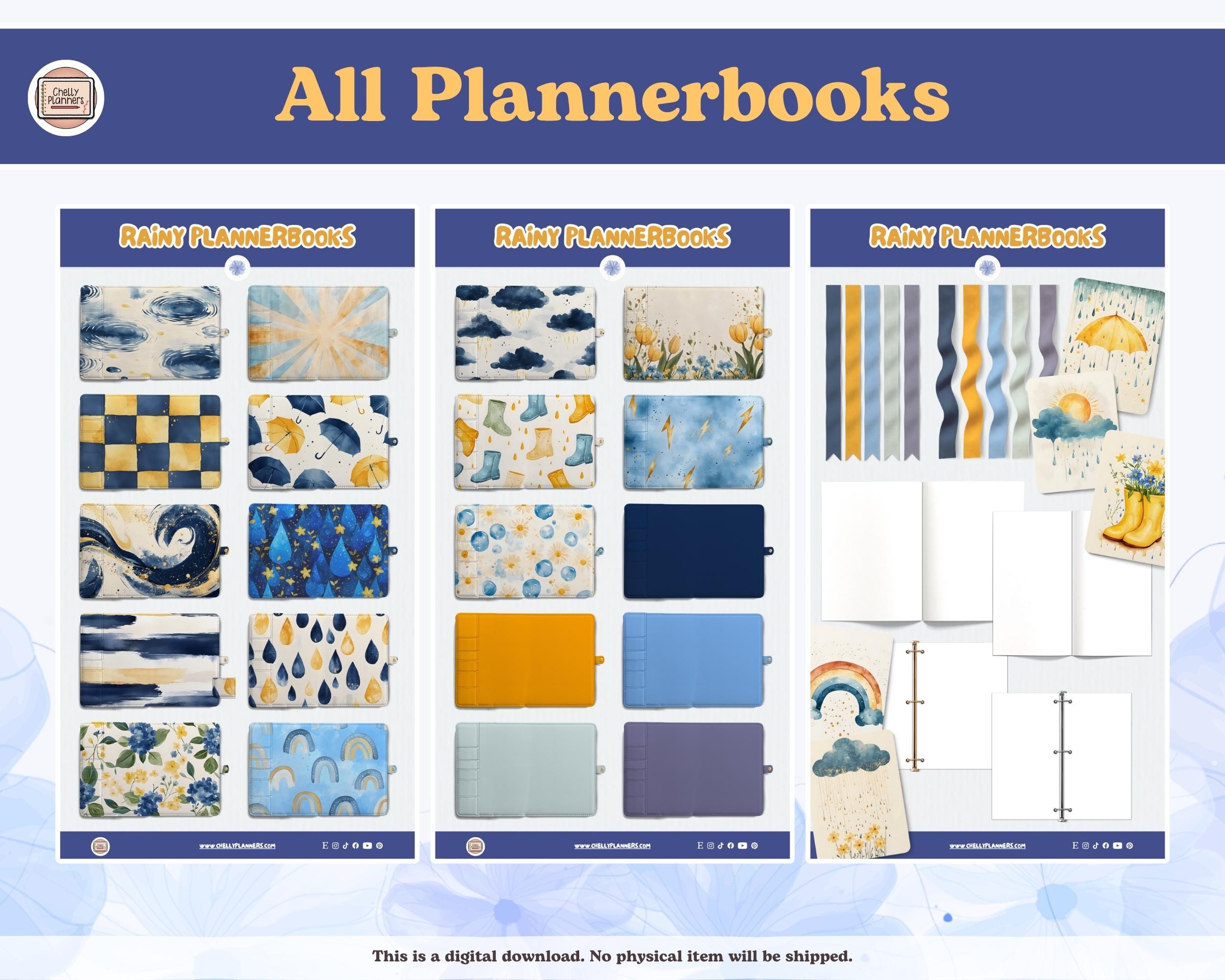 BUNDLE Rainy Days Digital Sticker Collection / Digital Stickers in PNG ...