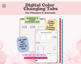 Color-Changing Tabs for Digital Planners (GoodNotes & Noteful COLLECTIONS only)