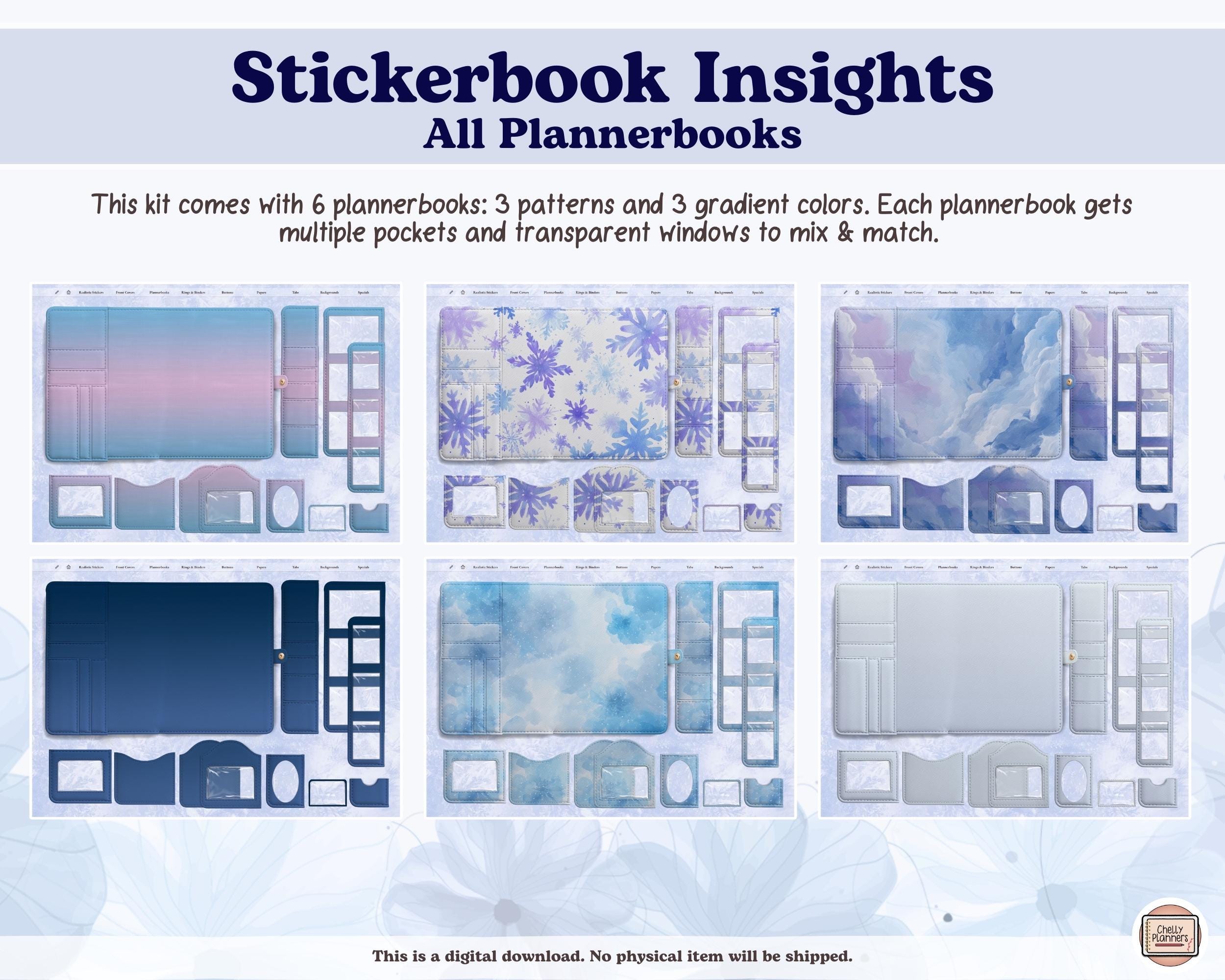 Winter Wonderland Digital Planner Customizer, Digital Stickers ...