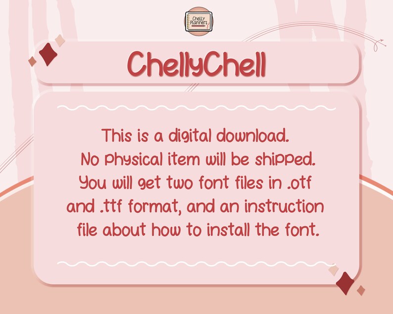 Chellychell Handwritten Font – .ttf & .otf (digital Download) - Etsy