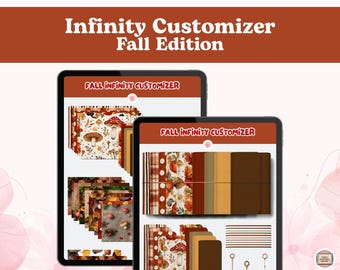 Fall Infinity Digital Journal Customizer, Digital Stickers (PNG, GoodNotes, Noteful)