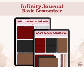 Infinity Basic Digital Journalreizer, Digitale Aufkleber (PNG, GoodNotes, Noteful)