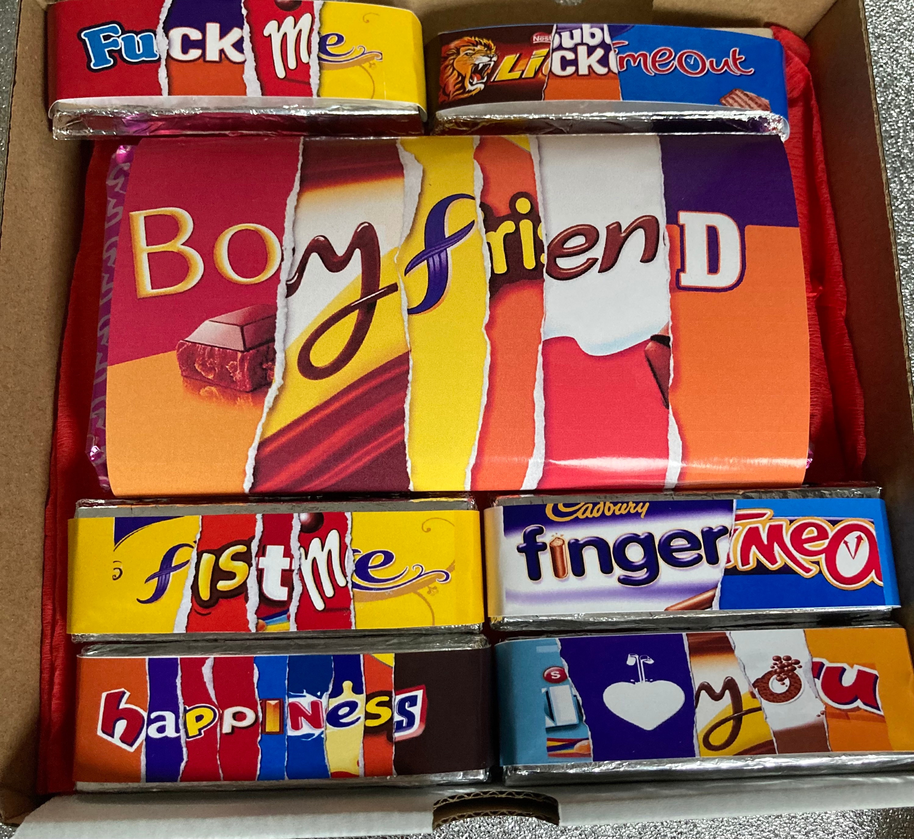 Boyfriend novelty chocolate gift box/ chocolate hamper Etsy