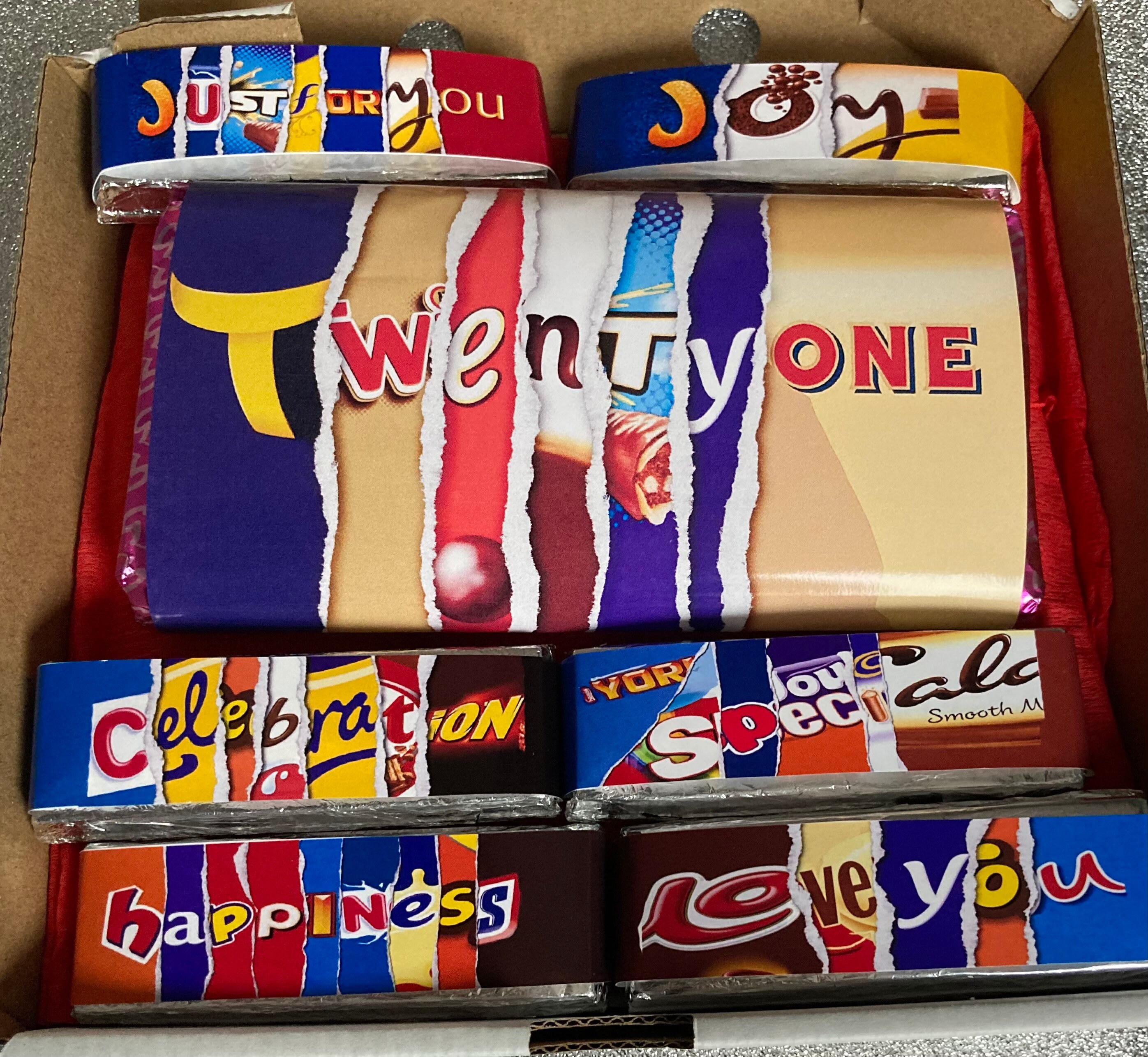 Twenty first 21st twenty one novelty chocolate gift box/ Etsy