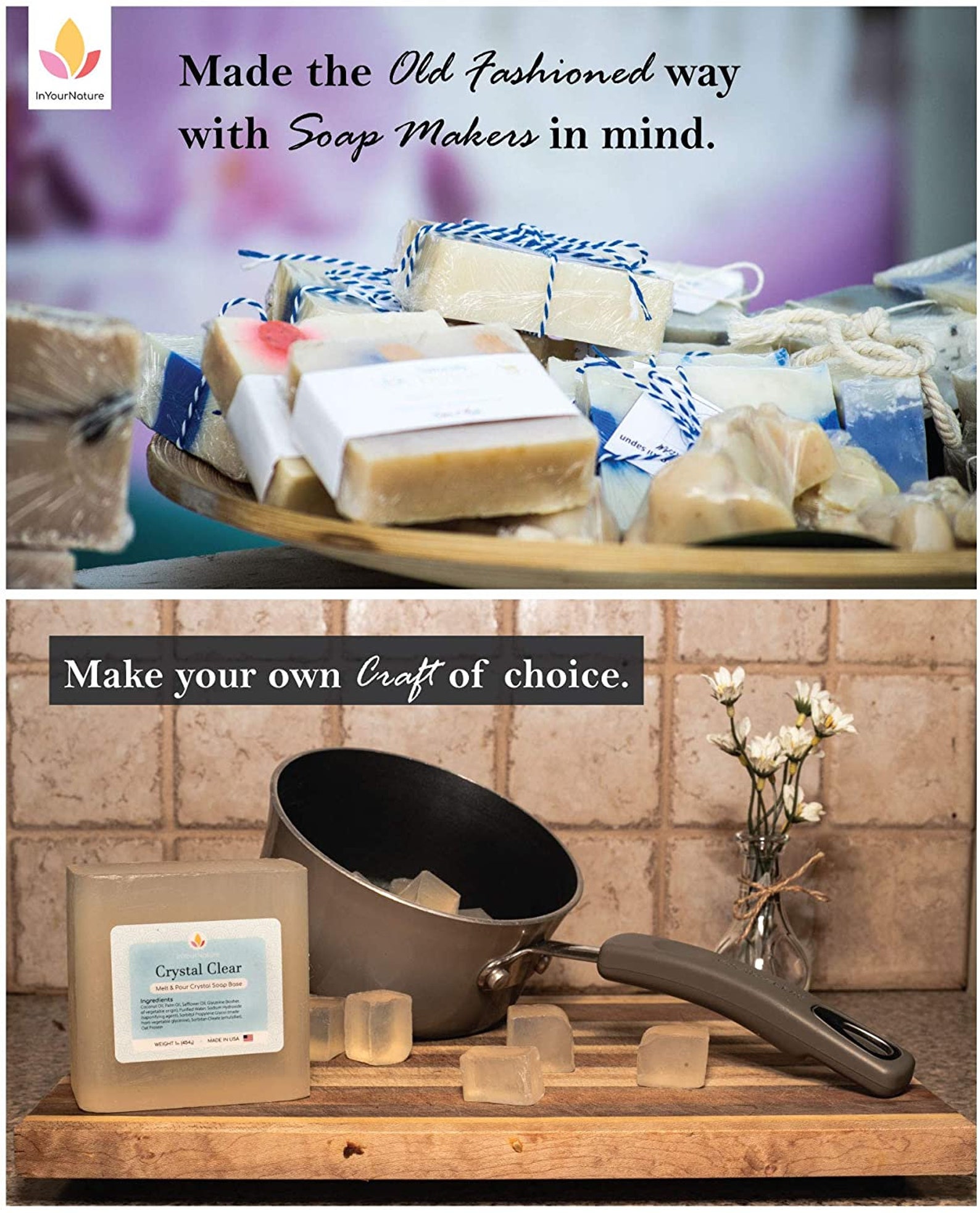 Soap Base Melt and Pour Variety 6 X 1 LB Each Goats Milk, Shea Butter