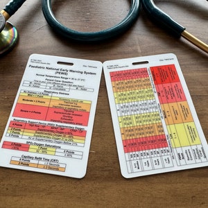 Paediatric PEWS Observation Pocket Card, Healthcare Nursing Reference (10x7cm)