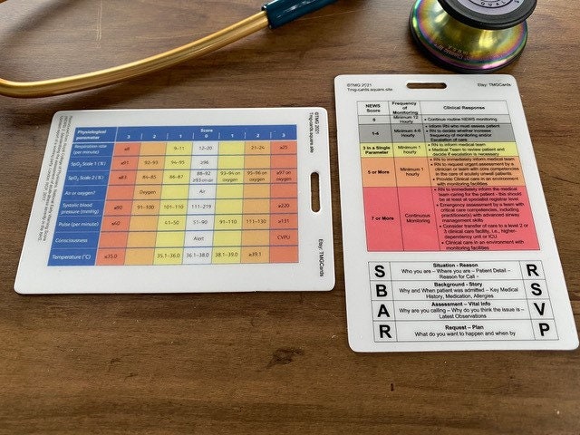 Set of 9 Healthcare Nursing Medical Pocket Cards | Etsy UK