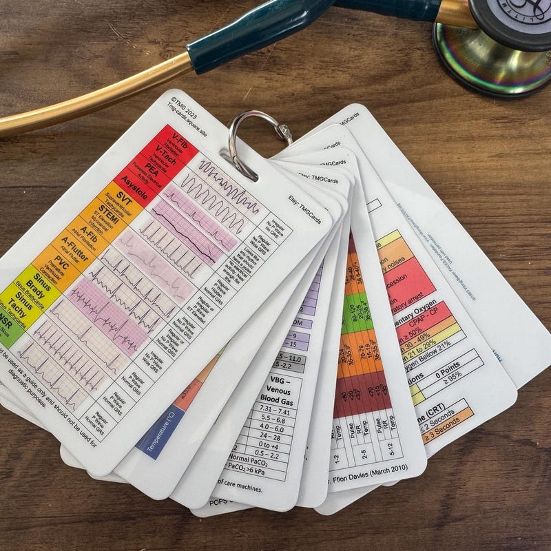 Set of 7 Healthcare, Nursing, Medical Pocket Cards