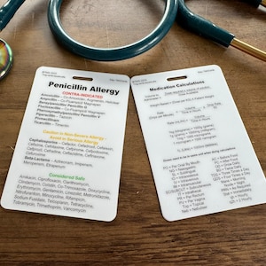 Medikamente und Penicillin Gesundheit, Krankenpflege, Medizinische Taschenkarte