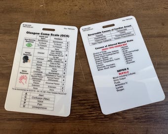 GCS, Sepsa 6, Przyczyny zaburzeń psychicznych, Odwracalne przyczyny zatrzymania krążenia, Opieka zdrowotna, Pielęgniarstwo, Kieszonkowa karta medyczna