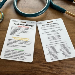 Set of 9 Healthcare, Nursing, Medical Pocket Cards image 6