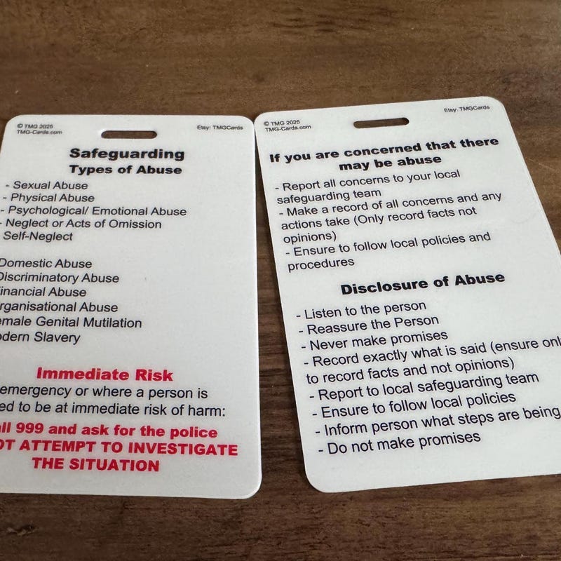 Safeguarding Cards - Etsy UK