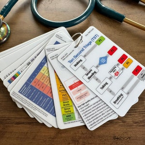 Set of 11 Healthcare, Nursing, Medical Educational Pocket Cards ...