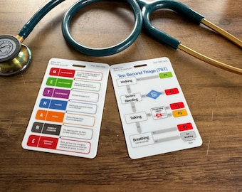 Cartes de poche éducatives sur le triage en dix secondes (TST) et le méthane (incident majeur) sur les soins de santé