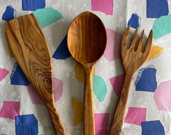 Olive Wood Gift Set | Wooden Cooking Spoon | Wooden Utensil | Wood Spatula | Cooking gift | Kitchen Utensil | Chefs gift | Gift Set