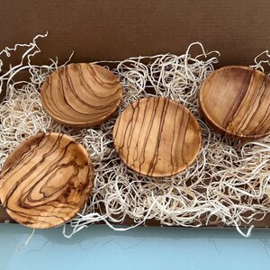 Wooden Bowl Set | Salt Pepper Pots | Olive Wood | Kitchen Bowl | Rustic Decor | Rustic Kitchen | Wood Bowl | Jewelry Dish image 8