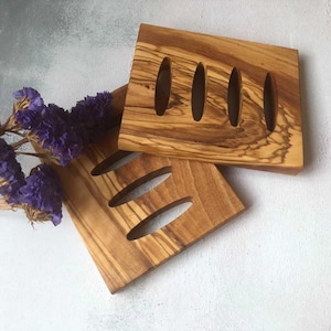Wood Soap Dish | Shampoo Bar Holder | Zero Waste Gifts | Shampoo Bar Holder | Ecofriendly Bathroom Gift Soap Dish With Drain