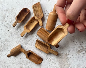 Olive Wood Mini Scoop | Rustic Scandi Kitchen Utensil