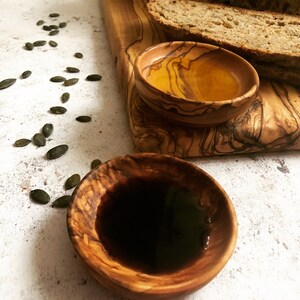 Wooden Bowl Set | Salt Pepper Pots | Olive Wood | Kitchen Bowl | Rustic Decor | Rustic Kitchen | Wood Bowl | Jewelry Dish image 2