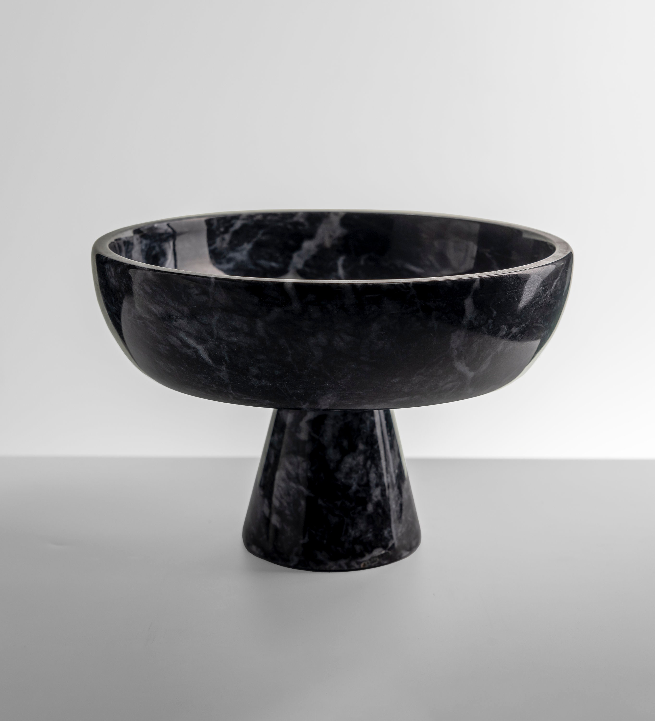 Black Marble Bowl. Footed Serving Bowl. Handmade Decorative Etsy