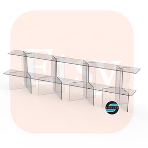 Double Steps Acrylic Shelve Stand for Ikea Billy