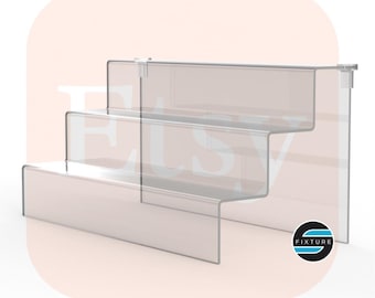 Triple Steps Acrylic Shelve Stand