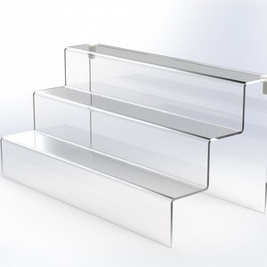 Detolf Triple Steps Acrylic Shelve Stand