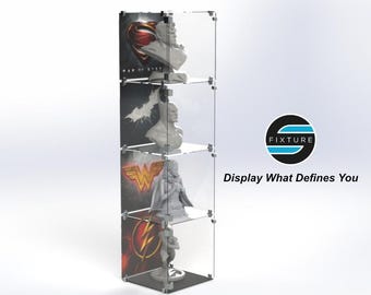 Modular Display Cube, Strong Acrylic, 16X16X16 Customizable