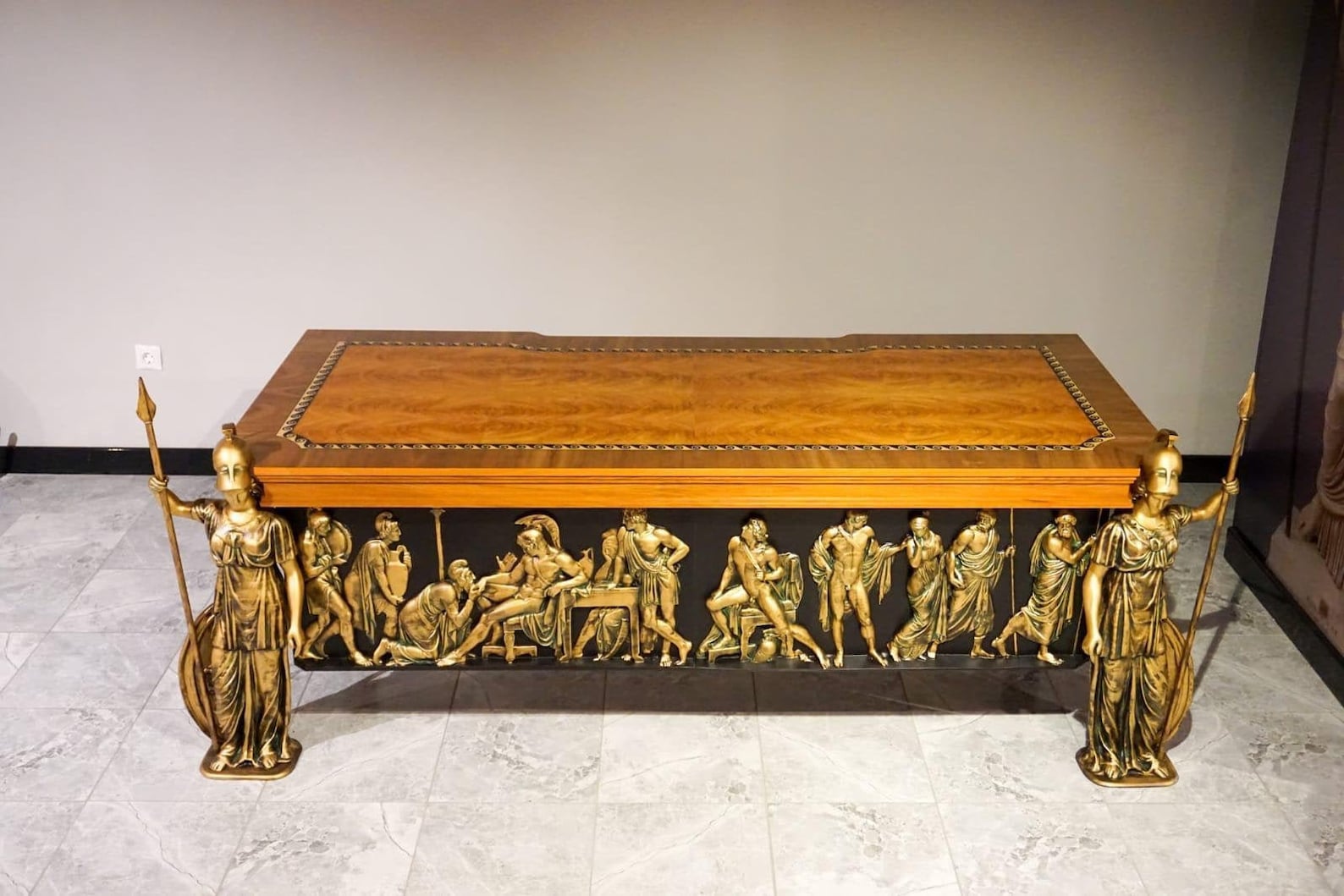 Executive Desk with RomanGreek figures with bronze look Etsy