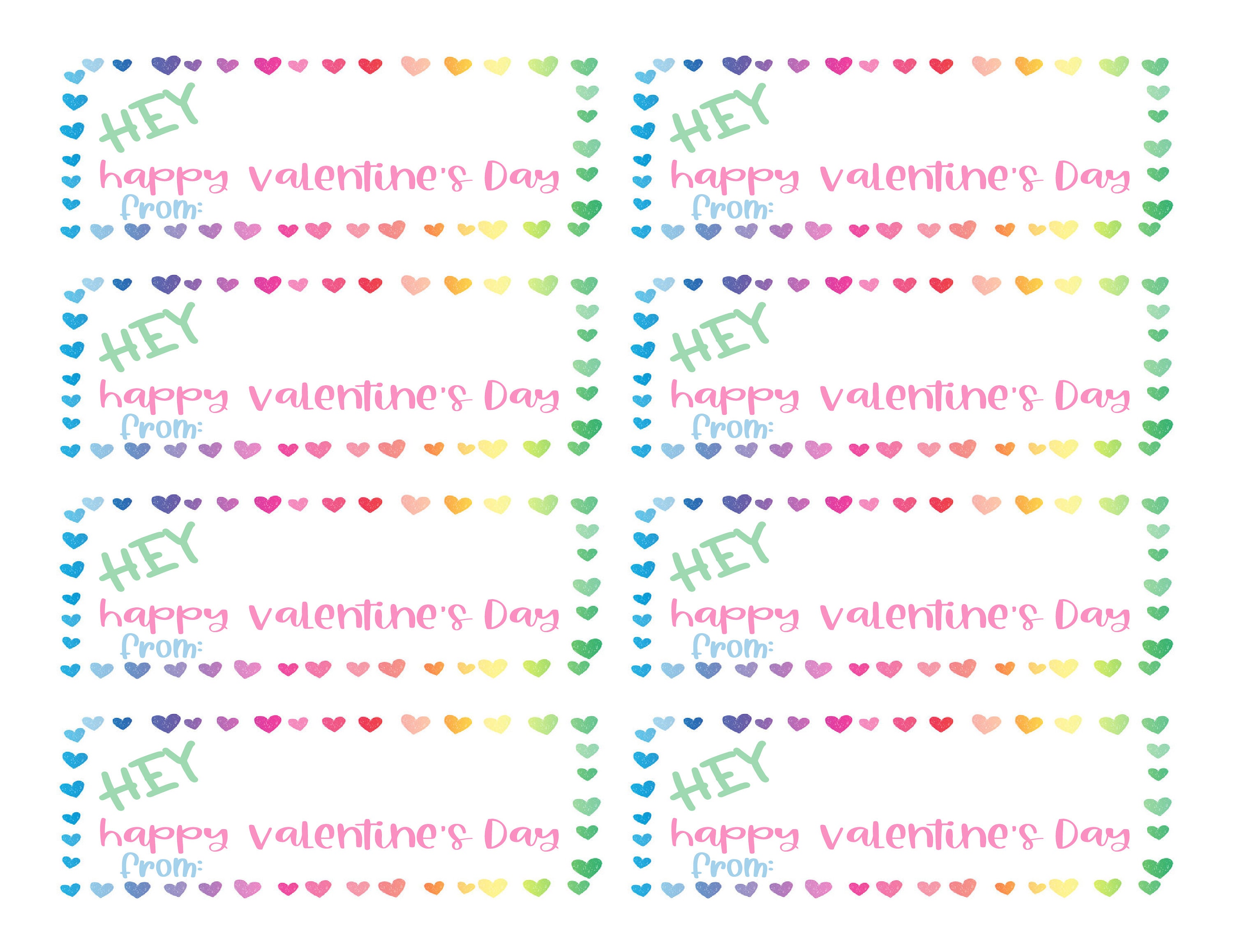 Printable Smartie Valentines