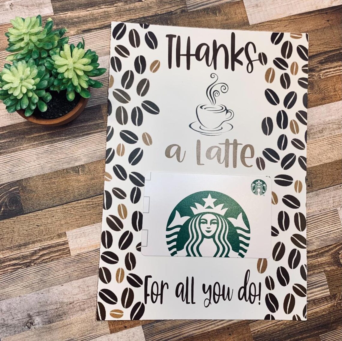Teacher Appreciation Printable Thanks A Latte Digital | Etsy